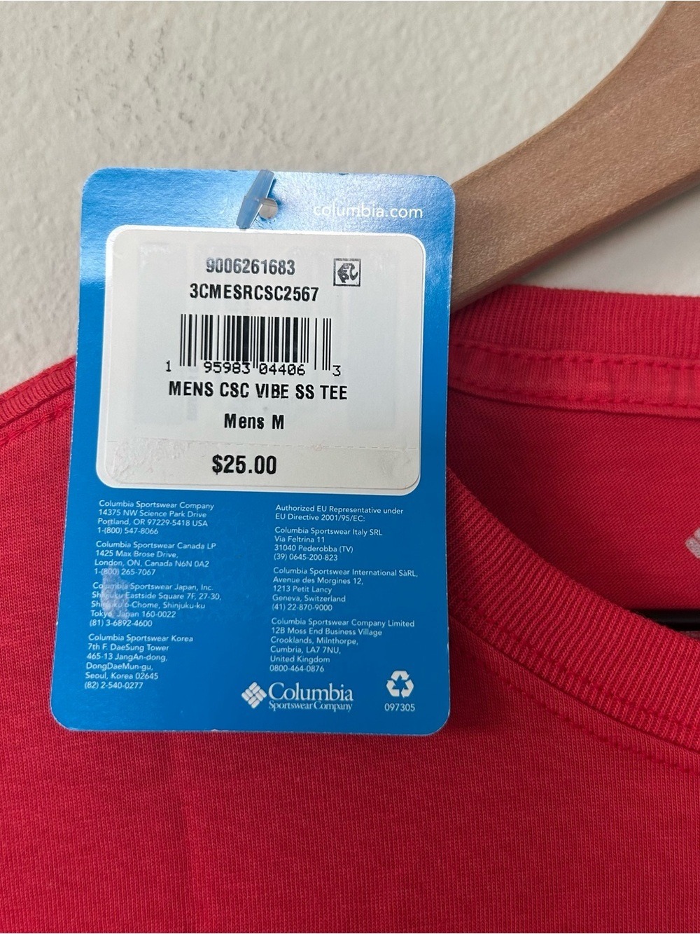 Columbia Sportswear Company T-Shirt Mens M Short Sleeve Casual Tee NWT - Picture 4 of 4